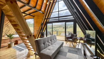 River House Urubici Serra catarinense infra sala de estar